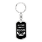 All I CAre Is Bassfishing Fishing Keychain Stainless Steel or 18k Gold Dog Tag Keyring-Express Your Love Gifts