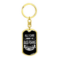 All I CAre Is Bassfishing Fishing Keychain Stainless Steel or 18k Gold Dog Tag Keyring-Express Your Love Gifts