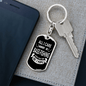 All I CAre Is Bassfishing Fishing Keychain Stainless Steel or 18k Gold Dog Tag Keyring-Express Your Love Gifts
