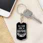 All I CAre Is Bassfishing Fishing Keychain Stainless Steel or 18k Gold Dog Tag Keyring-Express Your Love Gifts