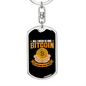 All I Need is One Bitcoin Crypto Keychain Stainless Steel or 18k Gold Dog Tag Keyring-Express Your Love Gifts