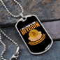 All I Need is One Bitcoin Crypto Necklace Stainless Steel or 18k Gold Dog Tag 24" Chain-Express Your Love Gifts