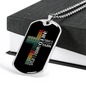 All I Need Jesus Necklace Stainless Steel or 18k Gold Dog Tag 24" Chain-Express Your Love Gifts