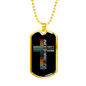 All I Need Jesus Necklace Stainless Steel or 18k Gold Dog Tag 24" Chain-Express Your Love Gifts