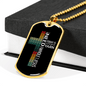 All I Need Jesus Necklace Stainless Steel or 18k Gold Dog Tag 24" Chain-Express Your Love Gifts