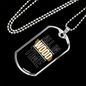 All In Wood Time Woodworker Dog Tag Stainless Steel or 18k Gold W 24"-Express Your Love Gifts