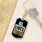 All Lives Matter Dog Tag Pendant Keychain Stainless Steel or 18k Gold-Express Your Love Gifts