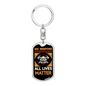 All Lives Matter Firefighter Keychain Stainless Steel or 18k Gold Dog Tag Keyring-Express Your Love Gifts