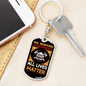 All Lives Matter Firefighter Keychain Stainless Steel or 18k Gold Dog Tag Keyring-Express Your Love Gifts