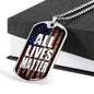 All Lives Matter Necklace Stainless Steel or 18k Gold Dog Tag 24" Chain-Express Your Love Gifts