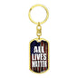All Lives Matter Us Flag Dog Tag Pendant Keychain Stainless Steel or 18k Gold-Express Your Love Gifts