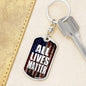 All Lives Matter Us Flag Dog Tag Pendant Keychain Stainless Steel or 18k Gold-Express Your Love Gifts