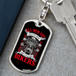 All Men Are Bikers Biker Keychain Stainless Steel or 18k Gold Dog Tag Keyring-Express Your Love Gifts