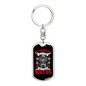 All Men Are Bikers Biker Keychain Stainless Steel or 18k Gold Dog Tag Keyring-Express Your Love Gifts
