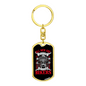 All Men Are Bikers Biker Keychain Stainless Steel or 18k Gold Dog Tag Keyring-Express Your Love Gifts