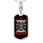 All Men Are Bikers Biker Keychain Stainless Steel or 18k Gold Dog Tag Keyring-Express Your Love Gifts