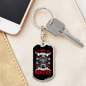 All Men Are Bikers Biker Keychain Stainless Steel or 18k Gold Dog Tag Keyring-Express Your Love Gifts