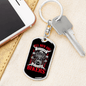 All Men Are Bikers Biker Keychain Stainless Steel or 18k Gold Dog Tag Keyring-Express Your Love Gifts