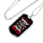 All Men Are Bikers Biker Necklace Stainless Steel or 18k Gold Dog Tag 24"-Express Your Love Gifts