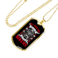 All Men Are Bikers Biker Necklace Stainless Steel or 18k Gold Dog Tag 24"-Express Your Love Gifts