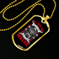 All Men Are Bikers Biker Necklace Stainless Steel or 18k Gold Dog Tag 24"-Express Your Love Gifts