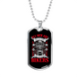All Men Are Bikers Biker Necklace Stainless Steel or 18k Gold Dog Tag 24"-Express Your Love Gifts