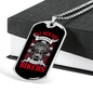 All Men Are Bikers Biker Necklace Stainless Steel or 18k Gold Dog Tag 24"-Express Your Love Gifts