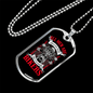 All Men Are Bikers Biker Necklace Stainless Steel or 18k Gold Dog Tag 24"-Express Your Love Gifts