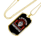 All Men Created Equal Firefighter Gift Stainless Steel or 18k Gold Dog Tag 24" Chain-Express Your Love Gifts