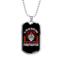 All Men Created Equal Firefighter Gift Stainless Steel or 18k Gold Dog Tag 24" Chain-Express Your Love Gifts