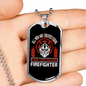 All Men Created Equal Firefighter Gift Stainless Steel or 18k Gold Dog Tag 24" Chain-Express Your Love Gifts