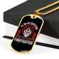 All Men Created Equal Firefighter Gift Stainless Steel or 18k Gold Dog Tag 24" Chain-Express Your Love Gifts
