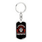 All Men Created Equal Keychain Stainless Steel or 18k Gold Dog Tag Keyring-Express Your Love Gifts