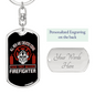 All Men Created Equal Keychain Stainless Steel or 18k Gold Dog Tag Keyring-Express Your Love Gifts