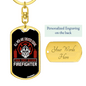 All Men Created Equal Keychain Stainless Steel or 18k Gold Dog Tag Keyring-Express Your Love Gifts