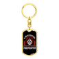 All Men Created Equal Keychain Stainless Steel or 18k Gold Dog Tag Keyring-Express Your Love Gifts