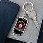 All Men Created Equal Keychain Stainless Steel or 18k Gold Dog Tag Keyring-Express Your Love Gifts
