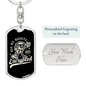 All My Assets Are Encrypted Crypto Keychain Stainless Steel or 18k Gold Dog Tag Keyring-Express Your Love Gifts