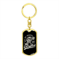 All My Assets Are Encrypted Crypto Keychain Stainless Steel or 18k Gold Dog Tag Keyring-Express Your Love Gifts