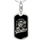 All My Assets Are Encrypted Crypto Keychain Stainless Steel or 18k Gold Dog Tag Keyring-Express Your Love Gifts