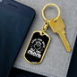 All My Mom Keychain Stainless Steel or 18k Gold Dog Tag Keyring-Express Your Love Gifts