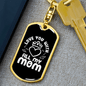All My Mom Keychain Stainless Steel or 18k Gold Dog Tag Keyring-Express Your Love Gifts