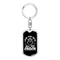All My Mom Keychain Stainless Steel or 18k Gold Dog Tag Keyring-Express Your Love Gifts