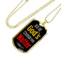 All Of God's Children 1 John 3:1 Necklace Stainless Steel or 18k Gold Dog Tag 24" Chain-Express Your Love Gifts