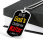 All Of God's Children 1 John 3:1 Necklace Stainless Steel or 18k Gold Dog Tag 24" Chain-Express Your Love Gifts
