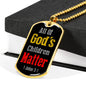 All Of God's Children 1 John 3:1 Necklace Stainless Steel or 18k Gold Dog Tag 24" Chain-Express Your Love Gifts