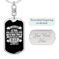 All Possible With God Matthew 19:26 Keychain Stainless Steel or 18k Gold Dog Tag Keyring-Express Your Love Gifts