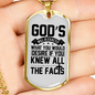 All The Facts Necklace Stainless Steel or 18k Gold Dog Tag 24" Chain-Express Your Love Gifts