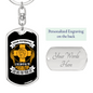 All The Possibilities Keychain Stainless Steel or 18k Gold Dog Tag Keyring-Express Your Love Gifts