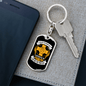 All The Possibilities Keychain Stainless Steel or 18k Gold Dog Tag Keyring-Express Your Love Gifts